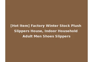 [Hot Item] Factory Winter Stock Plush Slippers House, Indoor Household Adult Men Shoes Slippers