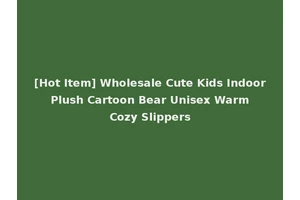[Hot Item] Wholesale Cute Kids Indoor Plush Cartoon Bear Unisex Warm Cozy Slippers