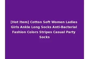 [Hot Item] Cotton Soft Women Ladies Girls Ankle Long Socks Anti-Bacterial Fashion Colors Stripes Casual Party Socks