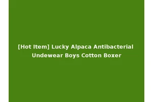 [Hot Item] Lucky Alpaca Antibacterial Undewear Boys Cotton Boxer