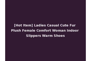 [Hot Item] Ladies Casual Cute Fur Plush Female Comfort Woman Indoor Slippers Warm Shoes