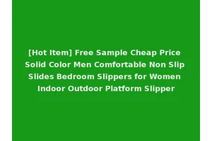 [Hot Item] Free Sample Cheap Price Solid Color Men Comfortable Non Slip Slides Bedroom Slippers for Women Indoor Outdoor Platform Slipper