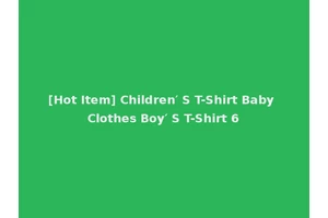[Hot Item] Children′ S T-Shirt Baby Clothes Boy′ S T-Shirt 6
