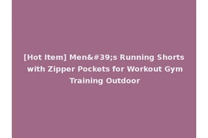 [Hot Item] Men's Running Shorts with Zipper Pockets for Workout Gym Training Outdoor