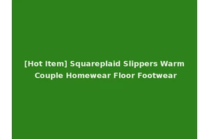 [Hot Item] Squareplaid Slippers Warm Couple Homewear Floor Footwear