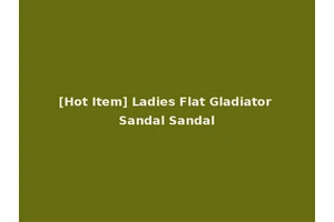 [Hot Item] Ladies Flat Gladiator Sandal Sandal