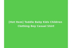 [Hot Item] Toddle Baby Kids Children Clothing Boy Casual Shirt
