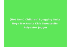 [Hot Item] Children′ S Jogging Suits Boys Tracksuits Kids Sweatsuits Polyester Jogger