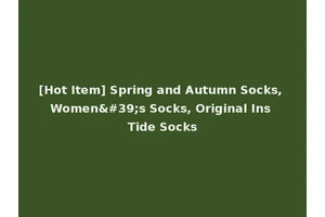 [Hot Item] Spring and Autumn Socks, Women's Socks, Original Ins Tide Socks