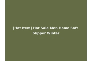 [Hot Item] Hot Sale Men Home Soft Slipper Winter