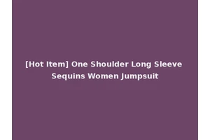 [Hot Item] One Shoulder Long Sleeve Sequins Women Jumpsuit
