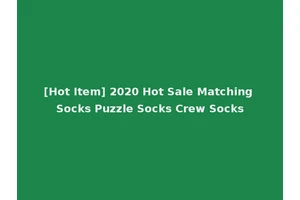 [Hot Item] 2020 Hot Sale Matching Socks Puzzle Socks Crew Socks