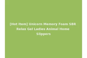 [Hot Item] Unicorn Memory Foam SBR Relax Gel Ladies Animal Home Slippers
