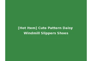 [Hot Item] Cute Pattern Daisy Windmill Slippers Shoes