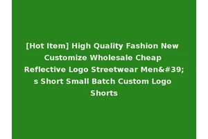 [Hot Item] High Quality Fashion New Customize Wholesale Cheap Reflective Logo Streetwear Men's Short Small Batch Custom Logo Shorts