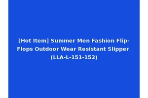 [Hot Item] Summer Men Fashion Flip-Flops Outdoor Wear Resistant Slipper (LLA-L-151-152)