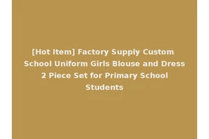 [Hot Item] Factory Supply Custom School Uniform Girls Blouse and Dress 2 Piece Set for Primary School Students