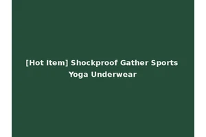 [Hot Item] Shockproof Gather Sports Yoga Underwear