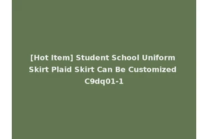 [Hot Item] Student School Uniform Skirt Plaid Skirt Can Be Customized C9dq01-1