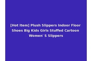 [Hot Item] Plush Slippers Indoor Floor Shoes Big Kids Girls Stuffed Cartoon Women′ S Slippers