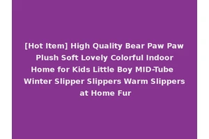 [Hot Item] High Quality Bear Paw Paw Plush Soft Lovely Colorful Indoor Home for Kids Little Boy MID-Tube Winter Slipper Slippers Warm Slippers at Home Fur