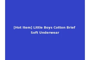 [Hot Item] Little Boys Cotton Brief Soft Underwear