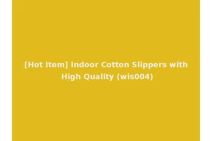 [Hot Item] Indoor Cotton Slippers with High Quality (wis004)