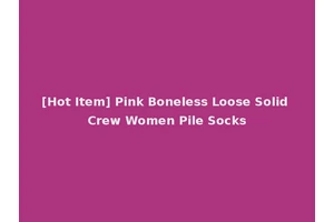 [Hot Item] Pink Boneless Loose Solid Crew Women Pile Socks