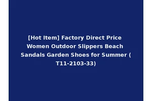 [Hot Item] Factory Direct Price Women Outdoor Slippers Beach Sandals Garden Shoes for Summer (T11-2103-33)