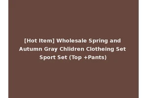 [Hot Item] Wholesale Spring and Autumn Gray Chlidren Clotheing Set Sport Set (Top +Pants)