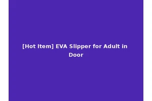 [Hot Item] EVA Slipper for Adult in Door