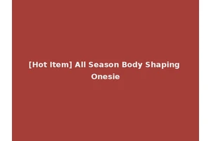 [Hot Item] All Season Body Shaping Onesie