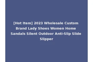 [Hot Item] 2023 Wholesale Custom Brand Lady Shoes Women Home Sandals Silent Outdoor Anti-Slip Slide Slipper
