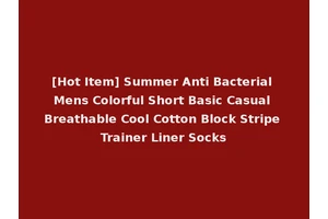 [Hot Item] Summer Anti Bacterial Mens Colorful Short Basic Casual Breathable Cool Cotton Block Stripe Trainer Liner Socks