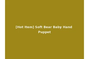 [Hot Item] Soft Bear Baby Hand Puppet