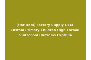 [Hot Item] Factory Supply OEM Custom Primary Children High Formal Suitschool Unifroms Cvpt004