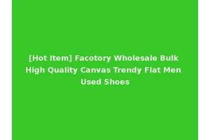[Hot Item] Facotory Wholesale Bulk High Quality Canvas Trendy Flat Men Used Shoes