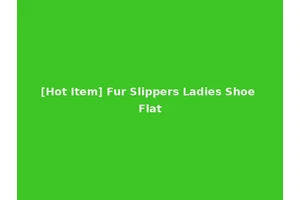 [Hot Item] Fur Slippers Ladies Shoe Flat