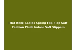 [Hot Item] Ladies Spring Flip-Flop Soft Fashion Plush Indoor Soft Slippers