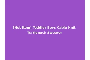 [Hot Item] Toddler Boys Cable Knit Turtleneck Sweater
