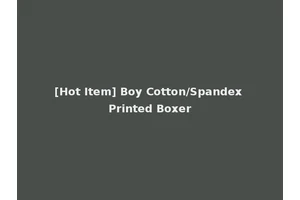 [Hot Item] Boy Cotton/Spandex Printed Boxer
