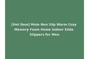 [Hot Item] Mule Non Slip Warm Cozy Memory Foam Home Indoor Slide Slippers for Men