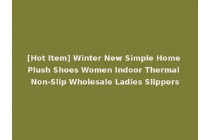 [Hot Item] Winter New Simple Home Plush Shoes Women Indoor Thermal Non-Slip Wholesale Ladies Slippers