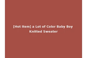 [Hot Item] a Lot of Color Baby Boy Knitted Sweater
