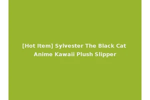 [Hot Item] Sylvester The Black Cat Anime Kawaii Plush Slipper
