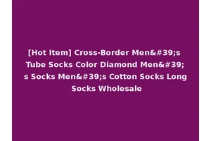 [Hot Item] Cross-Border Men's Tube Socks Color Diamond Men's Socks Men's Cotton Socks Long Socks Wholesale