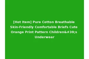 [Hot Item] Pure Cotton Breathable Skin-Friendly Comfortable Briefs Cute Orange Print Pattern Children's Underwear
