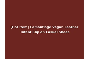 [Hot Item] Camouflage Vegan Leather Infant Slip on Casual Shoes