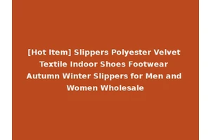 [Hot Item] Slippers Polyester Velvet Textile Indoor Shoes Footwear Autumn Winter Slippers for Men and Women Wholesale