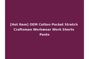 [Hot Item] OEM Cotton Pocket Stretch Craftsman Workwear Work Shorts Pants